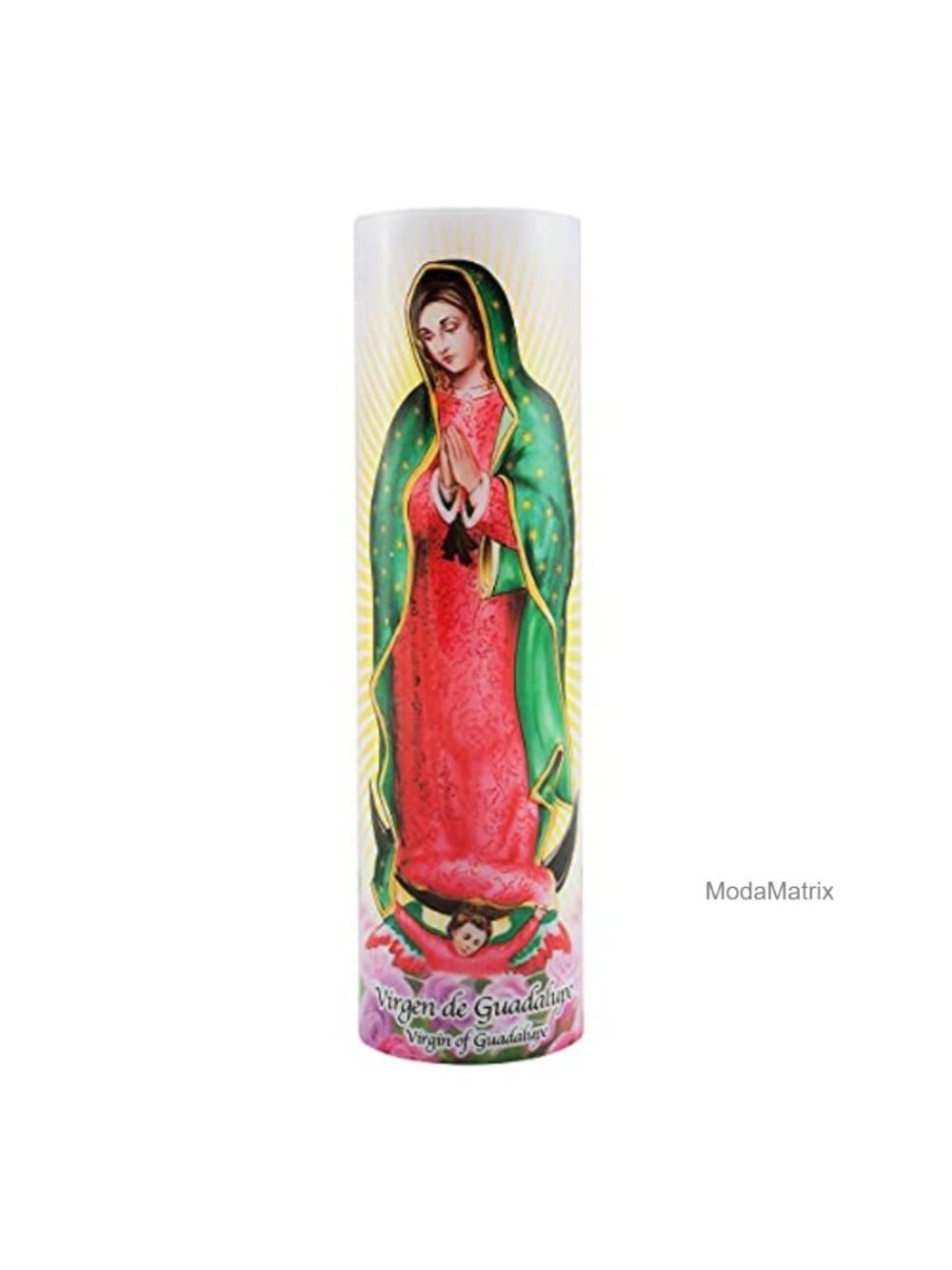 Virgin of Guadalupe LED Prayer Candle Flameless Religious Décor